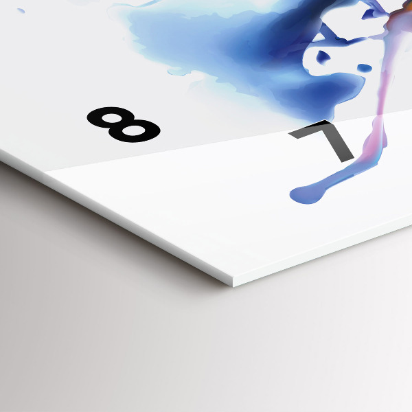 Zegar szklany poziomy Lew – akwarela