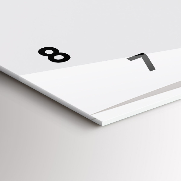 Zegar szklany poziomy Abstrakcyjne liście