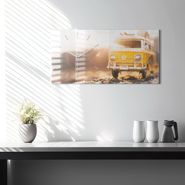 Zegar szklany poziomy Auto na wakacjach