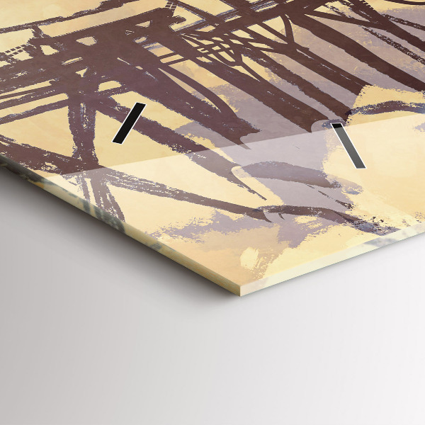 Zegar szklany poziomy Mężczyzna na starym moście