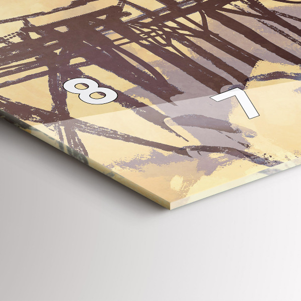 Zegar szklany poziomy Mężczyzna na starym moście