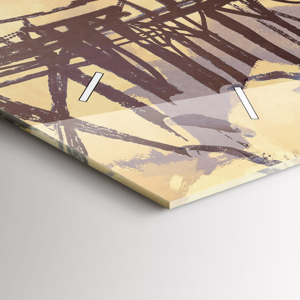 Zegar szklany poziomy Mężczyzna na starym moście