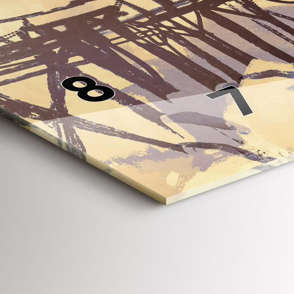 Zegar szklany poziomy Mężczyzna na starym moście