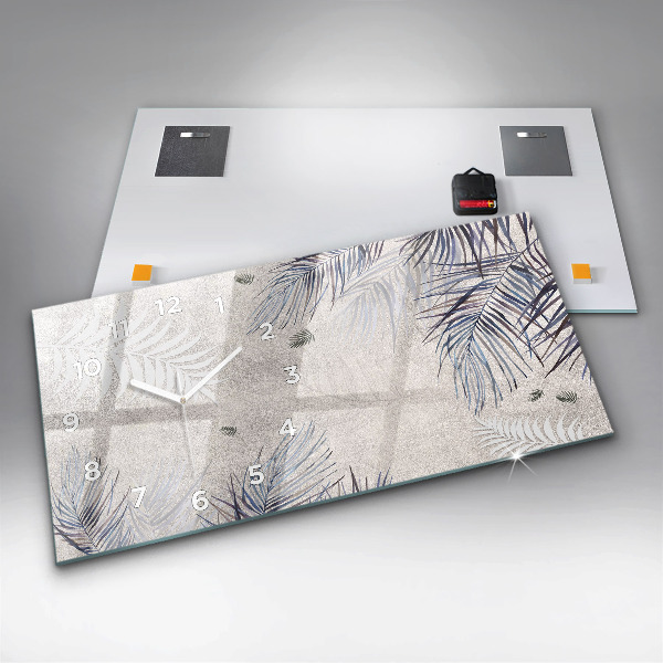 Zegar poziomy Liść palmowy