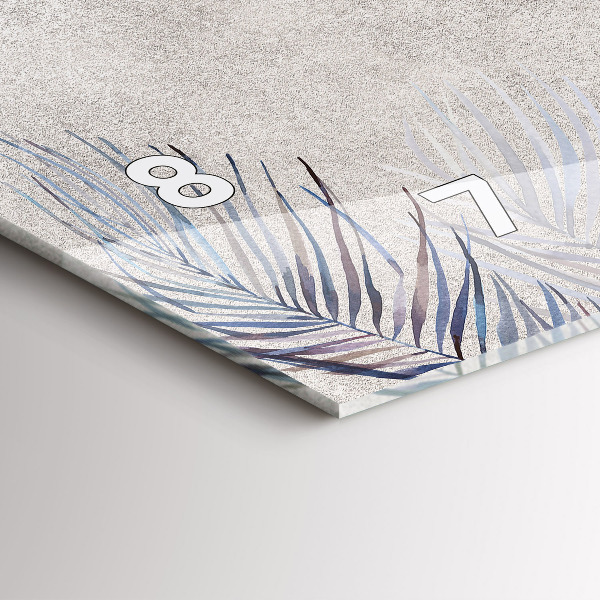 Zegar poziomy Liść palmowy