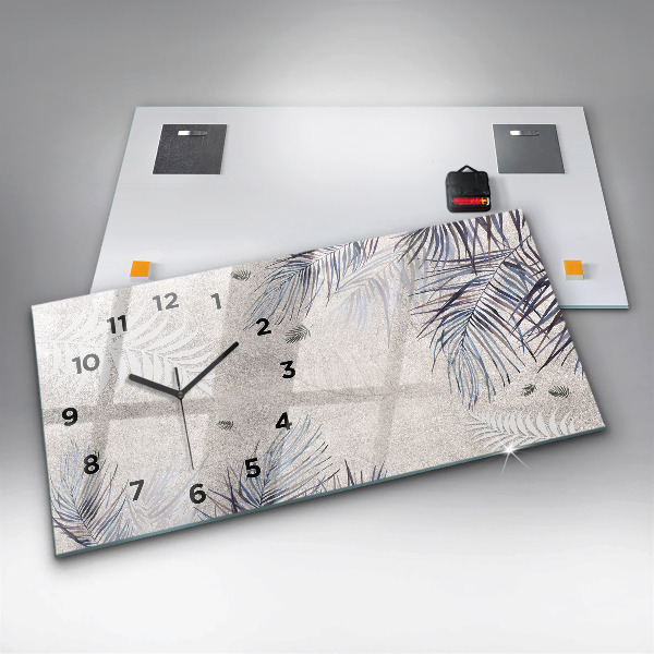 Zegar poziomy Liść palmowy