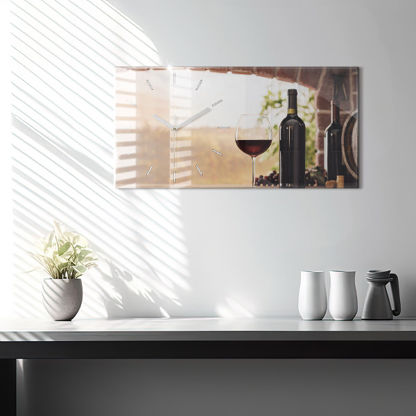 Zegar poziomy Butelki wina
