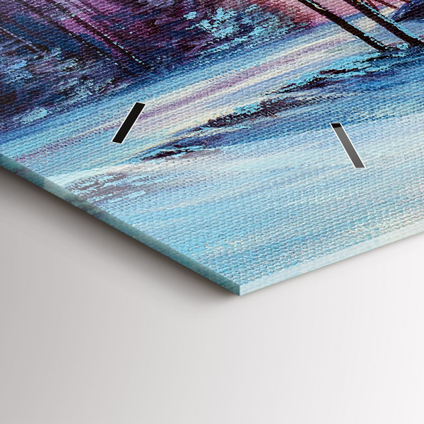 Zegar poziomy Choinka i most