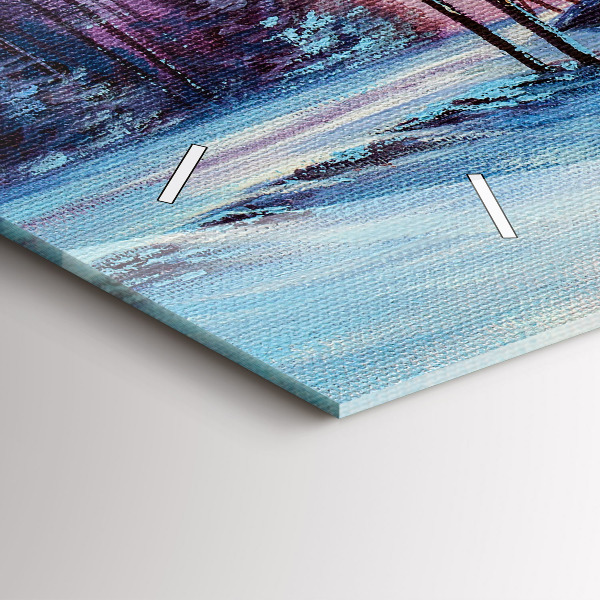 Zegar poziomy Choinka i most