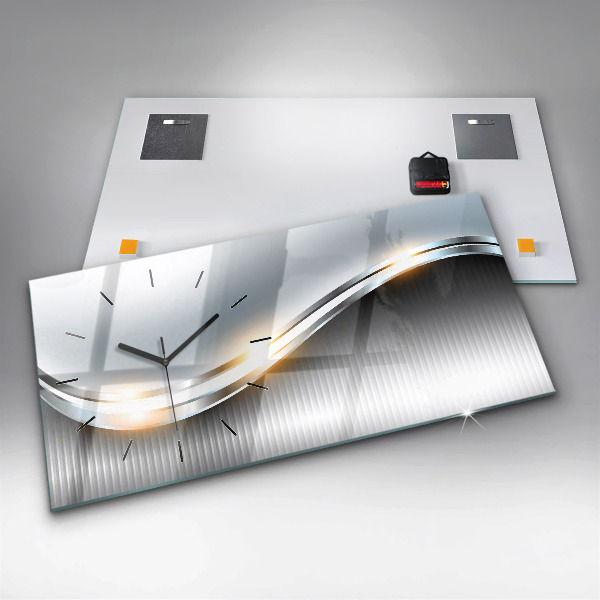 Zegar poziomy Metalowa abstrakcja