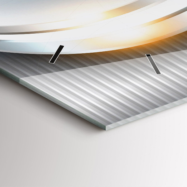 Zegar poziomy Metalowa abstrakcja