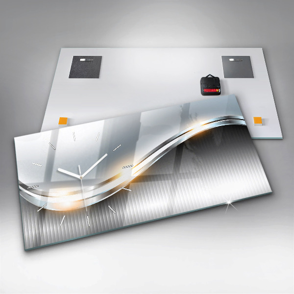 Zegar poziomy Metalowa abstrakcja