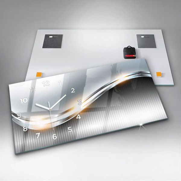 Zegar poziomy Metalowa abstrakcja