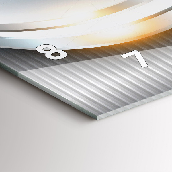 Zegar poziomy Metalowa abstrakcja