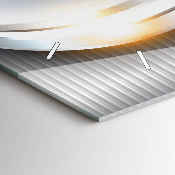 Zegar poziomy Metalowa abstrakcja