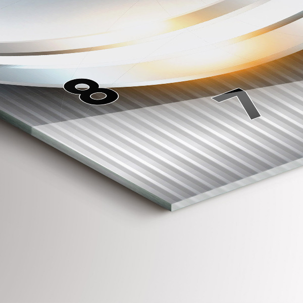 Zegar poziomy Metalowa abstrakcja