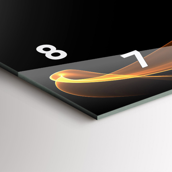 Zegar poziomy Pomarańczowe linie