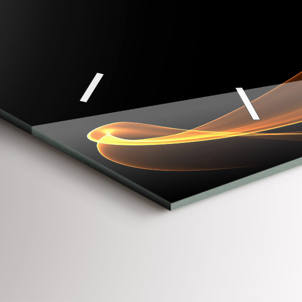 Zegar poziomy Pomarańczowe linie