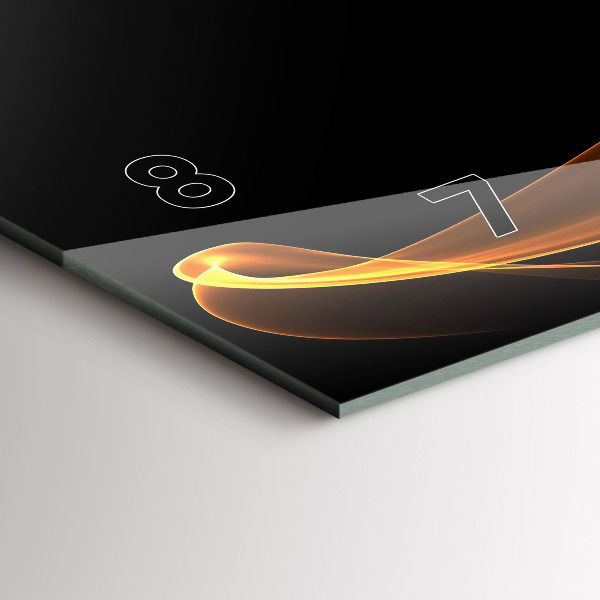 Zegar poziomy Pomarańczowe linie