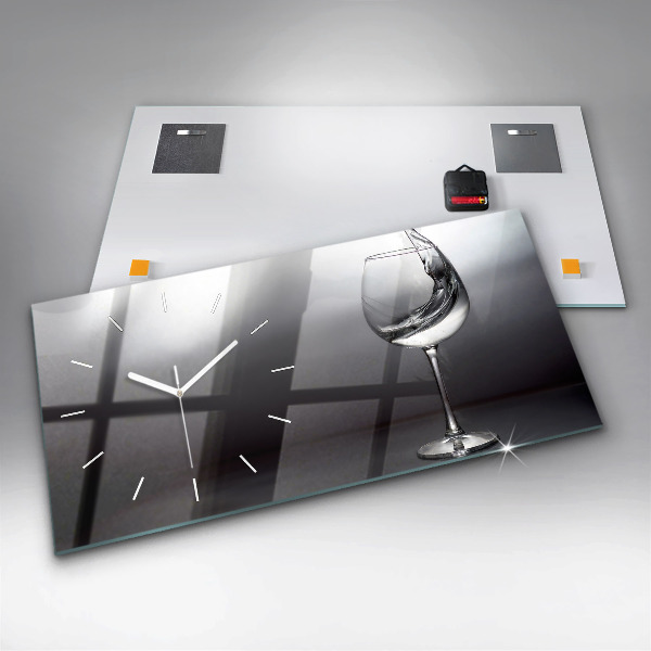 Zegar poziomy Lampka wina