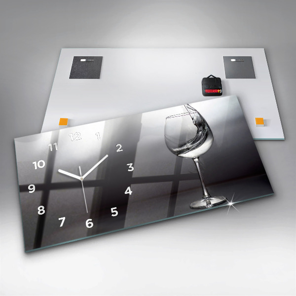 Zegar poziomy Lampka wina