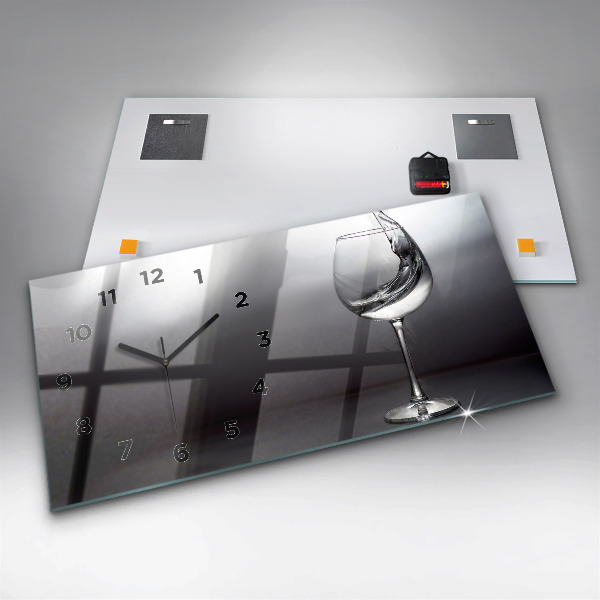 Zegar poziomy Lampka wina