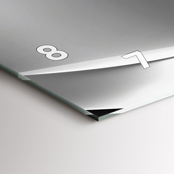 Zegar poziomy Srebrna abstrakcja