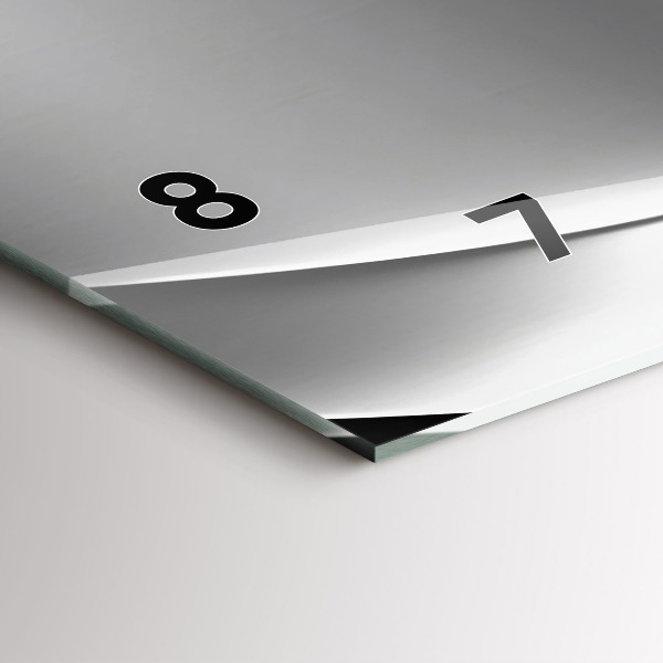 Zegar poziomy Srebrna abstrakcja