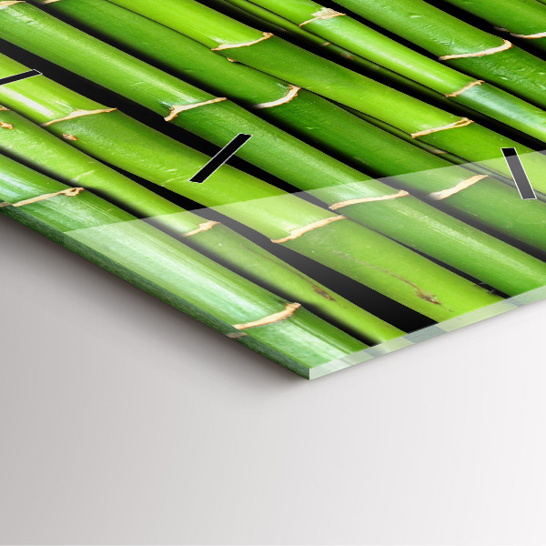 Kwadratowy zegar Bambus Azjatycki