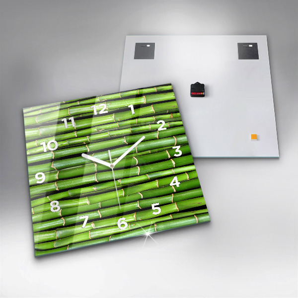 Kwadratowy zegar Bambus Azjatycki