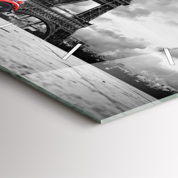 Kwadratowy zegar Effel Tower Paryż