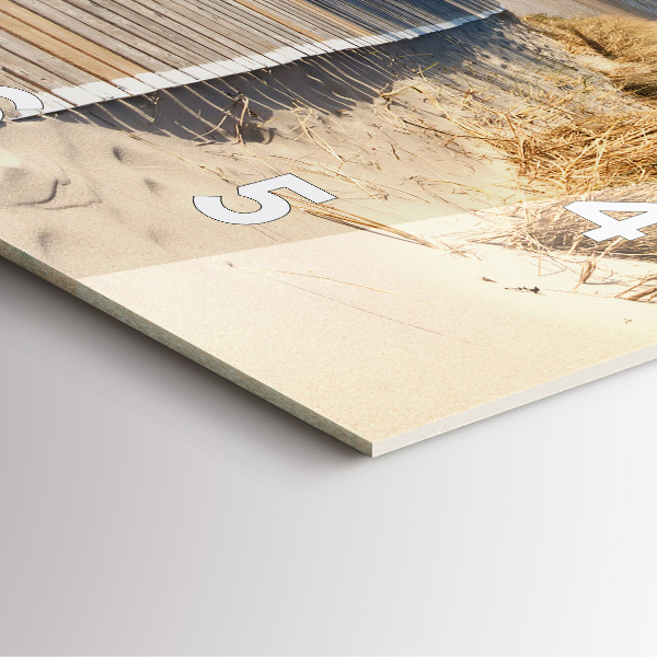 Kwadratowy zegar Widok na plażę