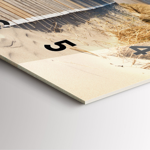 Kwadratowy zegar Widok na plażę