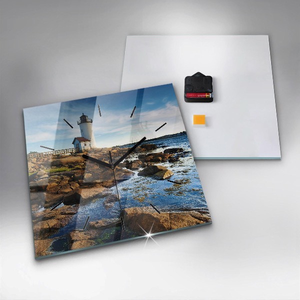 Kwadratowy zegar Latarnia morska Annisquam