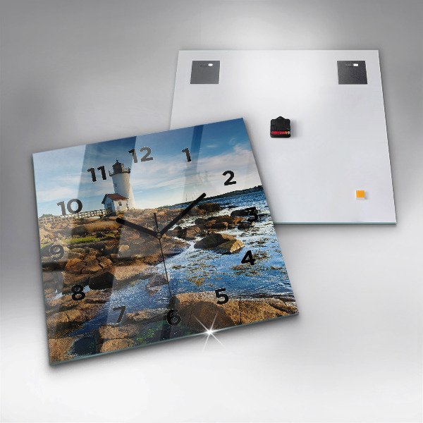 Kwadratowy zegar Latarnia morska Annisquam