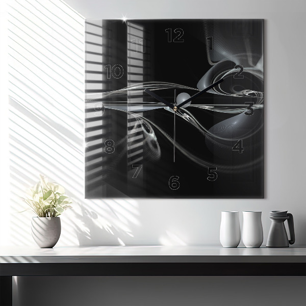 Kwadratowy zegar Dym abstrakcyjny