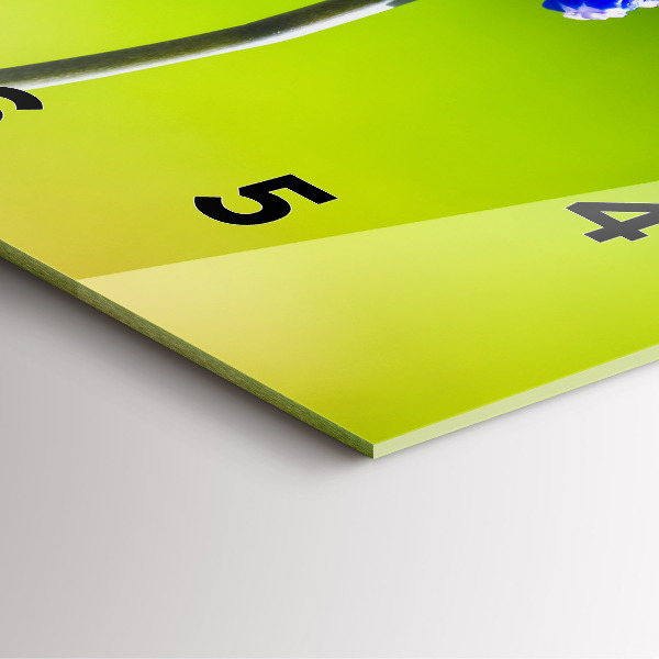 Kwadratowy zegar Niebieskie kwiaty