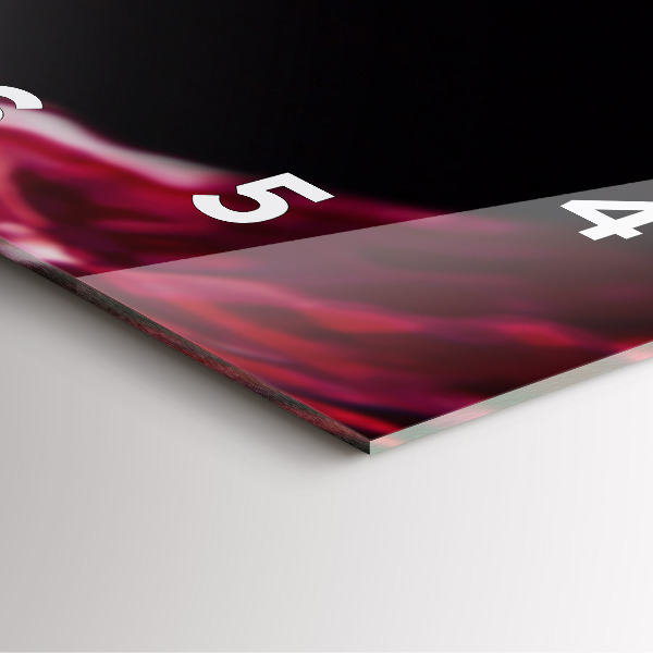 Kwadratowy zegar Czerwone wino