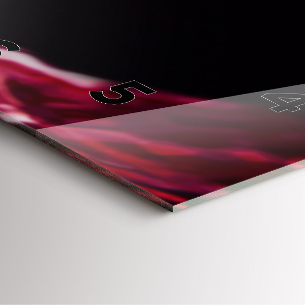 Kwadratowy zegar Czerwone wino