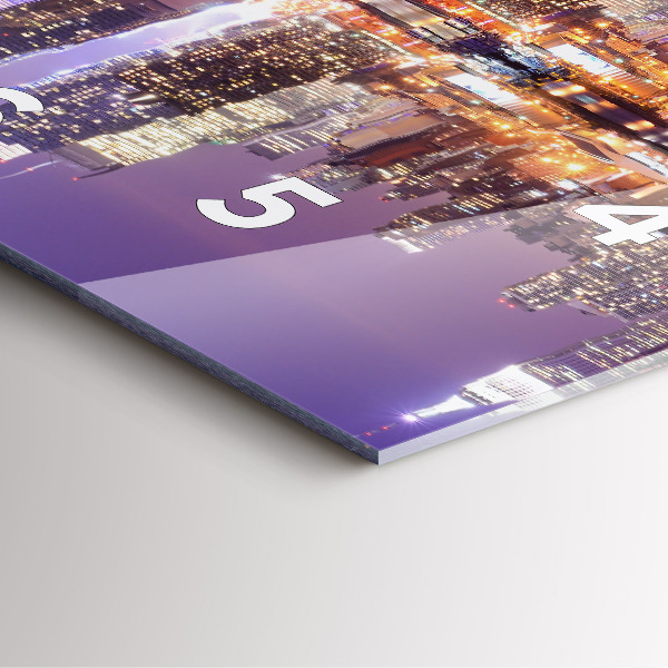 Kwadratowy zegar Miasto Nowy Jork nocą