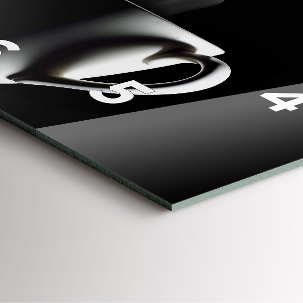 Kwadratowy zegar Filiżanka kawy