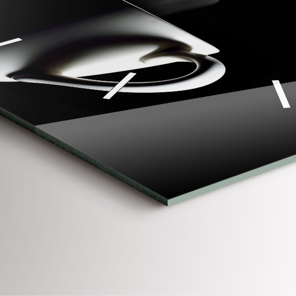 Kwadratowy zegar Filiżanka kawy