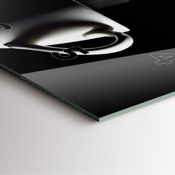 Kwadratowy zegar Filiżanka kawy