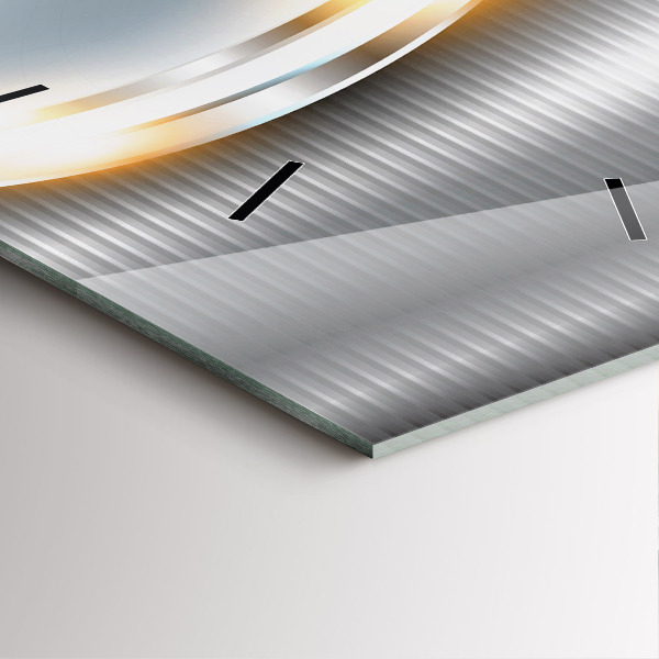 Zegar ścienny kwadratowy Metalowa abstrakcja