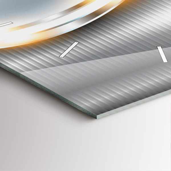 Zegar ścienny kwadratowy Metalowa abstrakcja