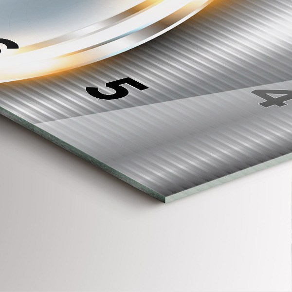 Zegar ścienny kwadratowy Metalowa abstrakcja