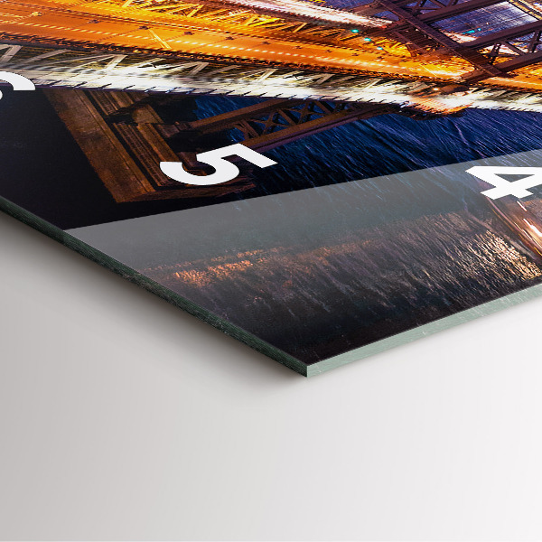 Kwadratowy zegar Nowy Jork i zachód słońca