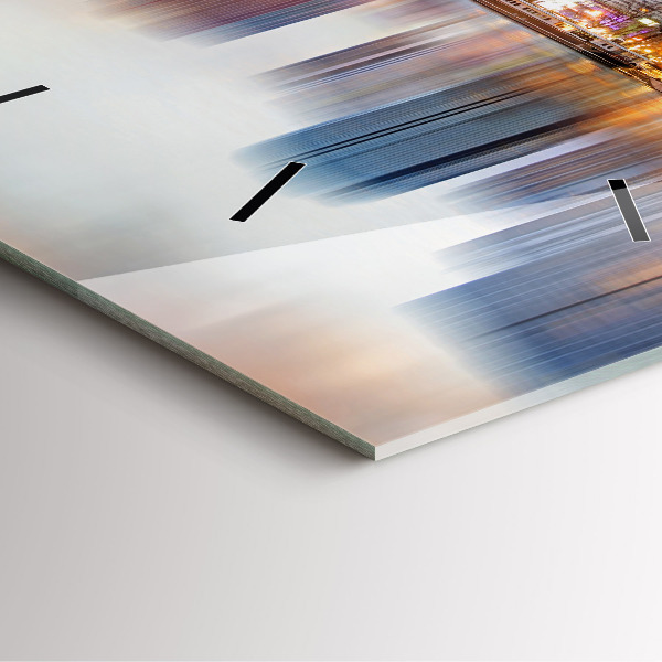 Kwadratowy zegar Panorama z wieżą Eiffla