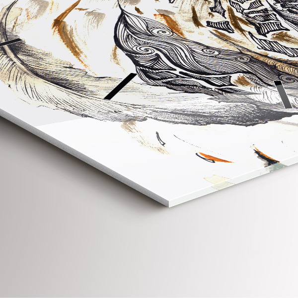 Kwadratowy zegar Sowa symbol mądrości