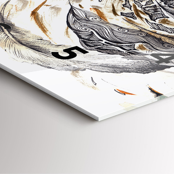 Kwadratowy zegar Sowa symbol mądrości